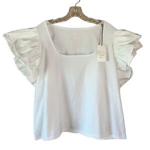 NEW A New Day White Ruffle Sleeve Shirt